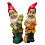 Two Linfoot garden gnomes