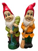 Two Linfoot garden gnomes