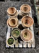 Terracotta garden pots