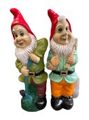 Two Linfoot garden gnomes