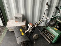 Stihl MM55 petrol rotary brush with attachments - THIS LOT IS TO BE COLLECTED BY APPOINTMENT FROM DU