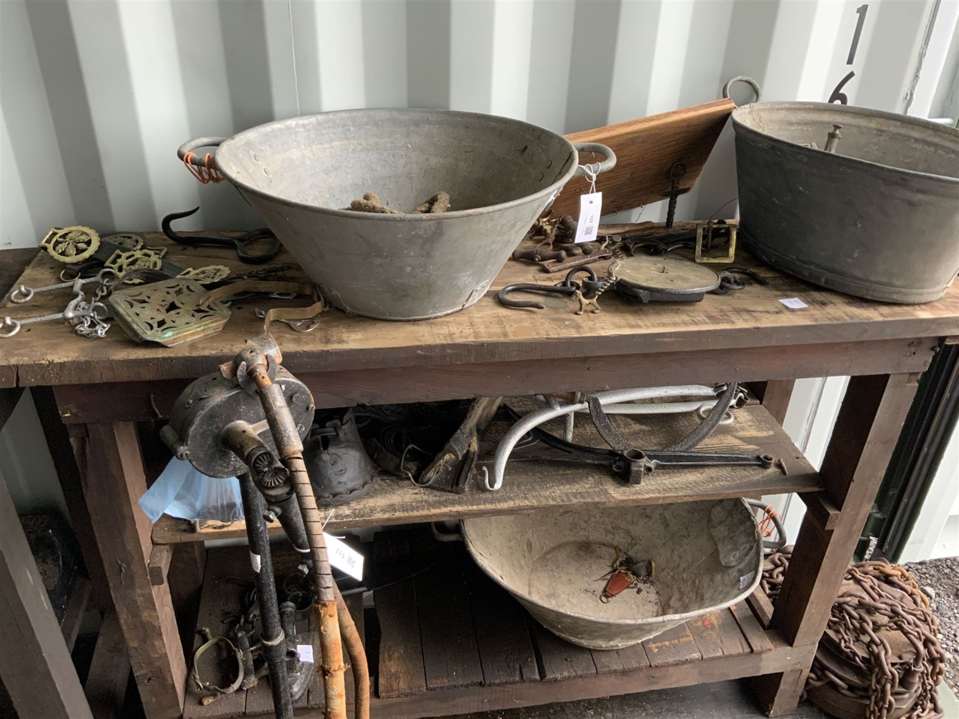 Vintage Galvanised tubs