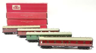 Hornby Dublo - 4075 Passenger Brake Van B.R.; 4078 Composite Sleeping Car B.R.; 4082 Suburban Coach