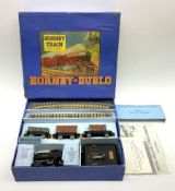 Hornby Dublo - three-rail EDG7 Tank Goods Train set with LNER matt black 0-6-2 Tank locomotive No.95