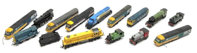 'OO' gauge - fourteen assorted playworn locomotives by Hornby