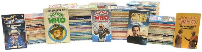 Approximately one hundred and seventeen Doctor Who paperback books published by Target