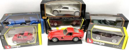 Two Maisto 1:18 scale die-cast models of Jaguar XK8 and Audi Supersportwagen 'Rosemeyer'; both boxed