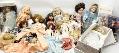 Various dolls to include porcelain