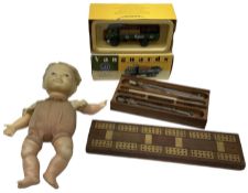 1960s Ideal Newborn Thumbelina doll with pull-cord animated mechanism H25cm; Vanguards die-cast Comm
