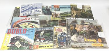 Hornby Dublo - three Electric Trains Catalogues 2nd - 4th editions 1960-62; Book of Trains 1959; New