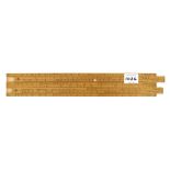 A rare boxwood double slide HALL'S Nautical Slide Rule 13" x 2" by J.H.STEWARD Strand London with