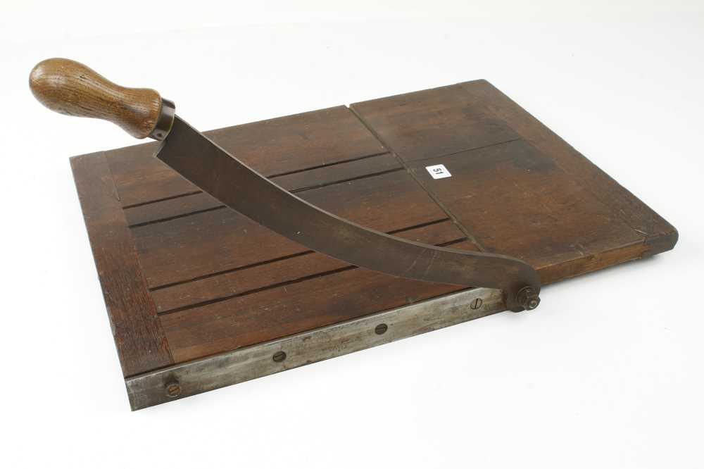 A BUCK & HICKMAN paper or leather guillotine with 12" blade G+