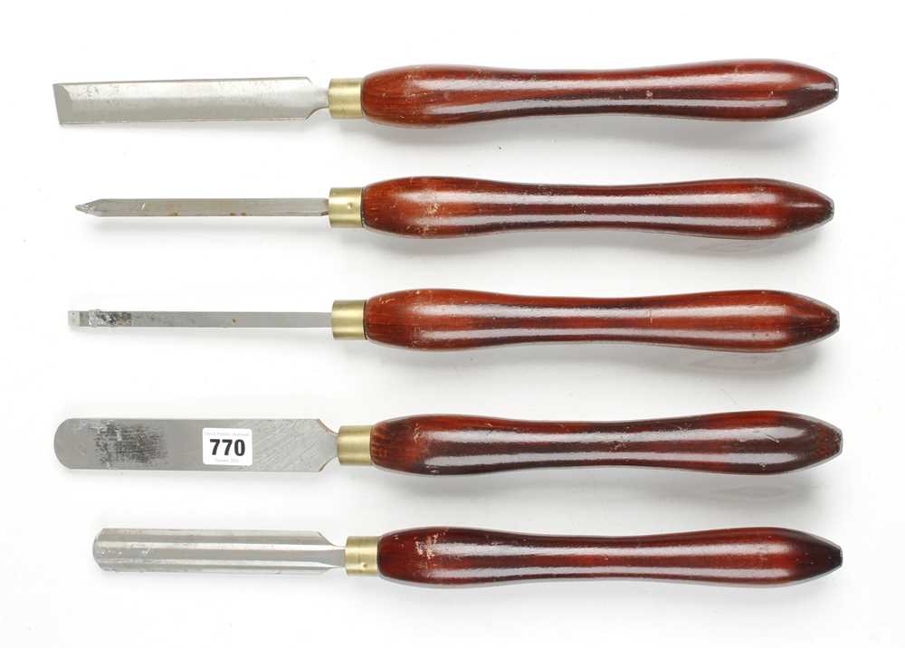 A set of 5 turning tools G+