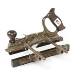 A STANLEY No 46 combination plane lacks cutters and depth stop G