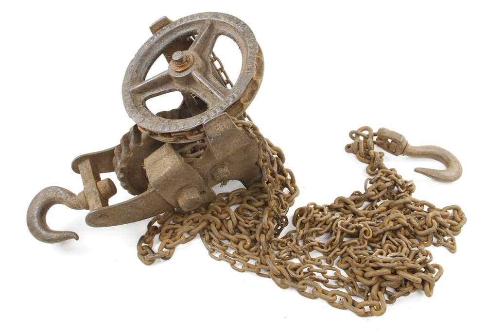 A FELCO one ton chain block and an early pulley block by HERBERT MORRIS (collection only) G