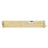 A rare 12" ivory and German silver double slide proof rule by BUSS Maker Hatton Garden London G+