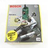 An unused BOSCH No POF 500A router in orig box 240v Pat tested N