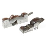 A 1 1/2" iron shoulder plane and a 2" chariot plane G