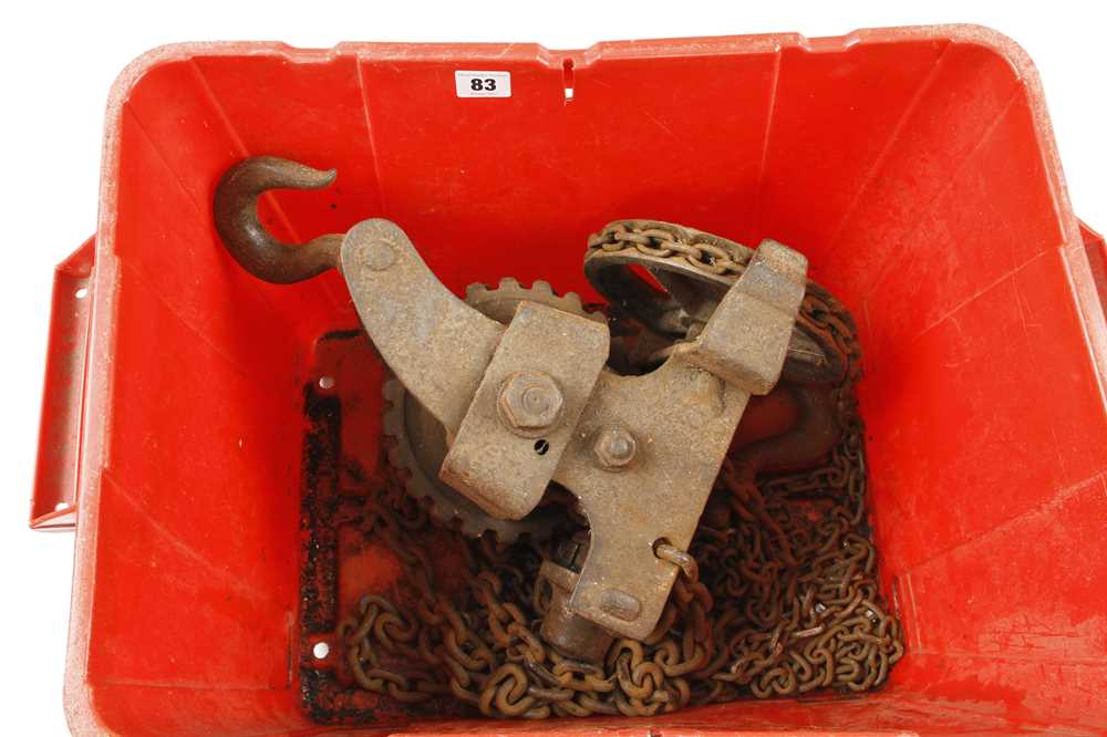 A FELCO one ton chain block and an early pulley block by HERBERT MORRIS (collection only) G - Image 5 of 5