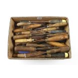 40 old chisels some rust G-