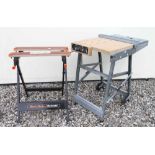 A BLACK & DECKER workmate and another folding workbench by WOLFCRAFT G++
