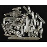 50 assorted clear glass level vials G++