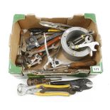 A quantity of spanners, wrenches etc G