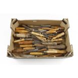 A quantity of old chisels and gouges G-