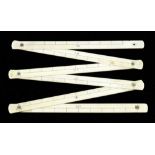 A 5 fold French ivory Metre rule G++