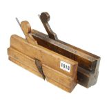 A 9 7/8" moulding plane by DARBEY and a 9 1/4" d/t plane by S TOMKINSON (marks P) G