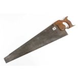 A 6 TPI hand saw by HULSE London, handle spur shortened G