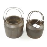 A KENRICK cast iron glue pot and another G+