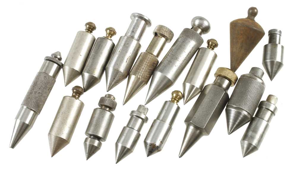 15 steel plumb bobs G+