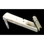 A magnificent ivory quill cutter by HOLTZAPFFEL Charing Cross with German silver fittings G++