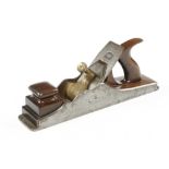 A 14 1/2" d/t steel NORRIS No 1 panel plane with orig 2 1/2" Norris iron with incuse mark, minor
