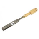 A 1 1/2" bevel edge paring chisel by C.NURSE with boxwood handle G+