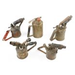 Five brass blowlamps G