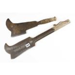 A No 2 billhook by KINNER & JOHNSON and another by ELWELL G