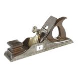 A 13 1/4" Scottish style iron panel plane with brass lever G+