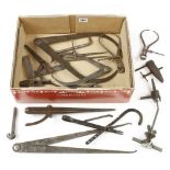 A quantity of engineers tools inc square, calipers etc G