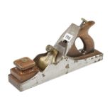 A 13 1/2" d/t NORRIS panel plane with 'patent adjustable' on brass lever, few pitting spots with 70%