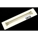 A 6 1/2" ivory rolling rule by ELLIOTT Strand London with German silver fittings G++