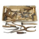 A quantity of cobblers tools etc G