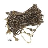 A 22 yard Gunter's surveying chain with brass handles and tallies G