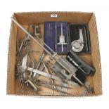 Three boxed engineers gauges and other tools G+