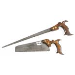 A 9" grafting saw with nib and a 14" compass saw both by BUCK feint marks G