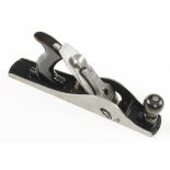 A STANLEY No 10 1/4 rebate plane with tilting handles and 1 3/4" English iron re japanned G++