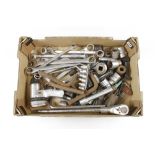 Various 3/4" drive sockets , spanners etc G+