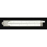 An unusual fine quality 10" two fold ivory slide rule with silver fittings by HOLTZAPFFEL & Co