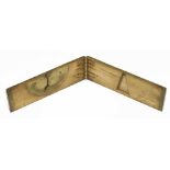 A boxwood and brass two fold inclinometer by TROUGHTON & SIMMS some stains G